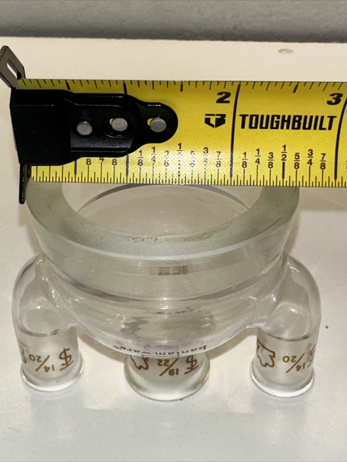 Kontes Bantam ware 4 Neck Reactor Head, 19/22 Center & 14/20 Sides, 10/19