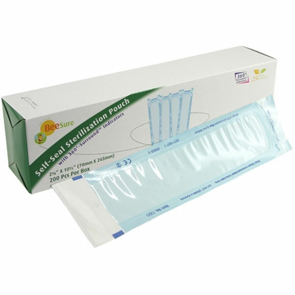 Cranberry BE1221 BeeSure Self-Seal Sterilization Pouches 2.75″ x 10.5″ 200/Pk