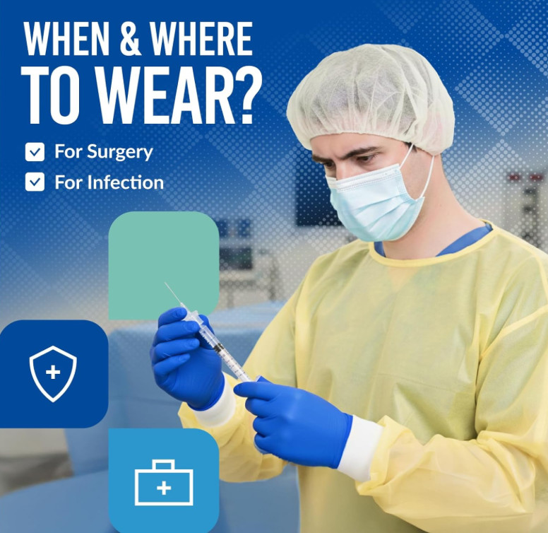 Medline Protective Cover Gowns Large Yellow CRI4040PC (10)