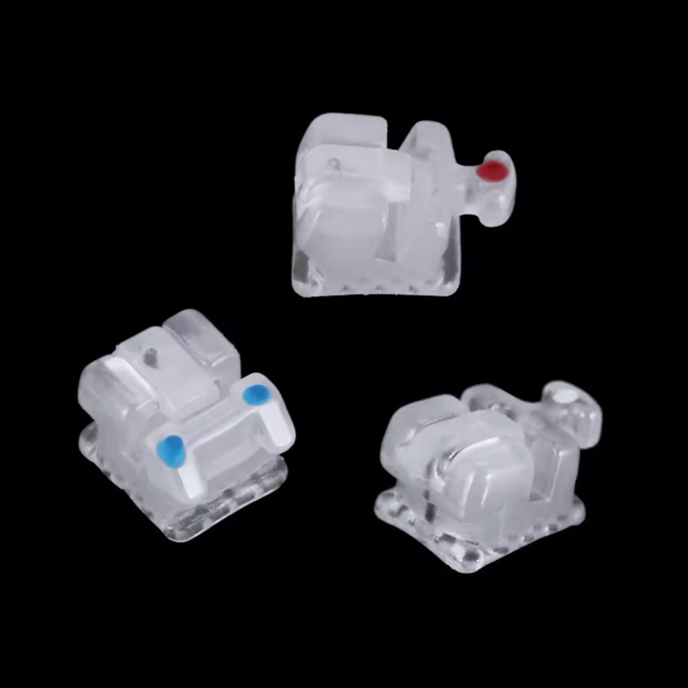 1Set / 20pcs Ceramic Self Ligiating Brackets Roth/ MBT 345 Hook 022 Slot Dental