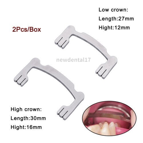 2Pcs Dental Polishing Strip Holder Autoclavable Strips for Low/High Crown