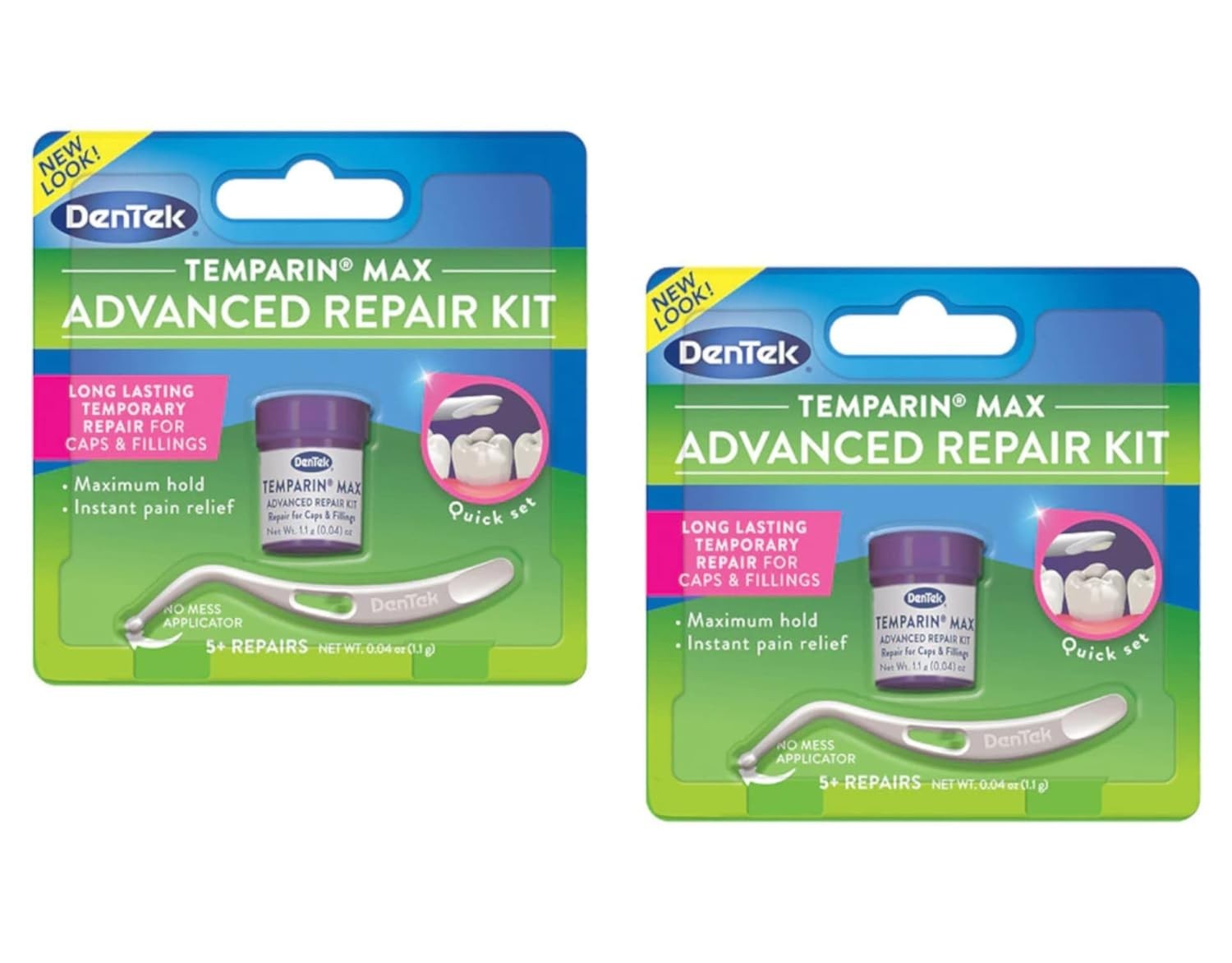 One-Step Temparin Max Kit for Temporary Filling & Cap Repair, 0.04 Oz Each