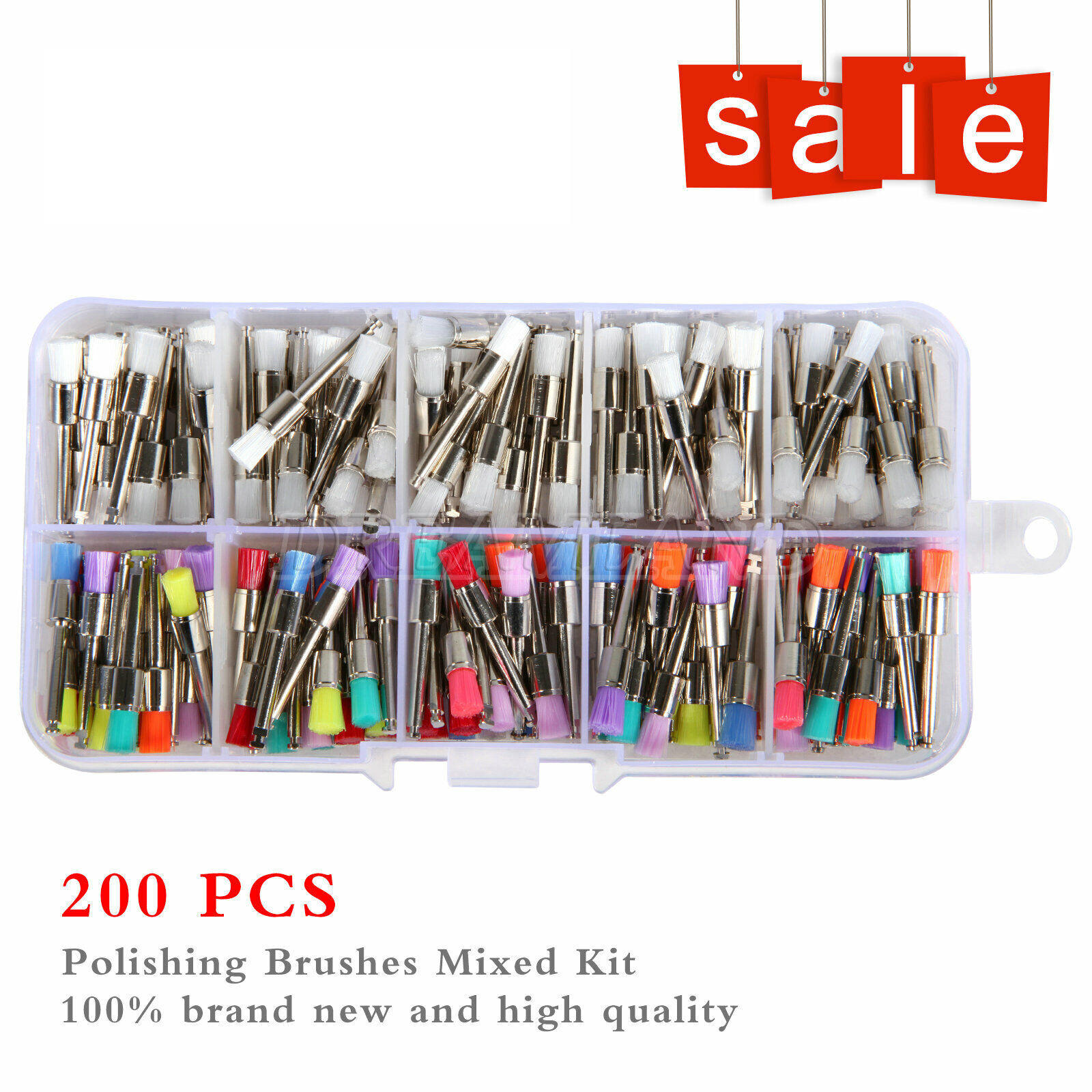 500PCS Dental Prophy Brush Cup Polishing Polisher Disposable Latch Type Mixed 1#