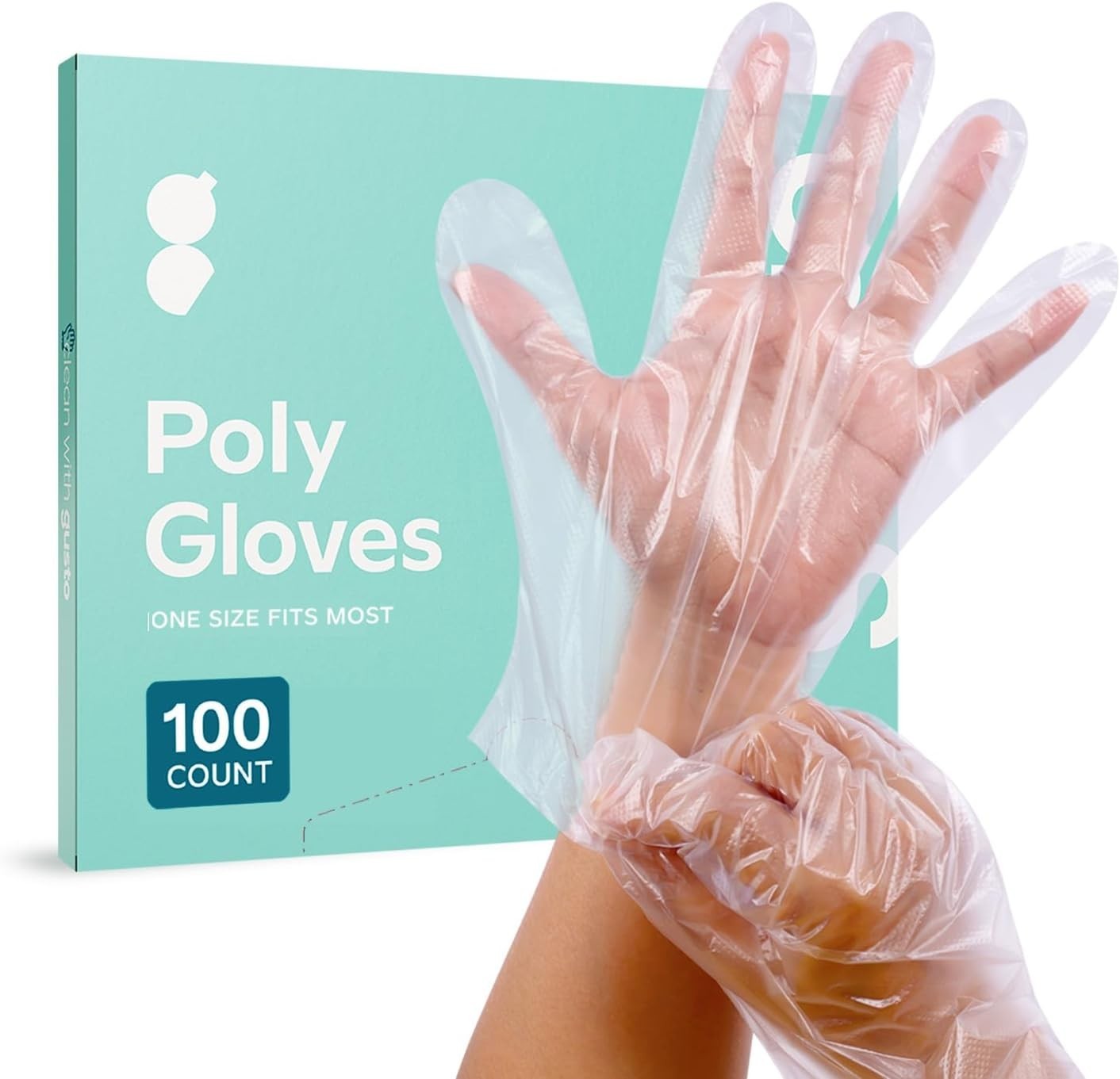 Comfy Package [100 Count] Disposable Poly Plastic Gloves for Cooking, Food Pr…