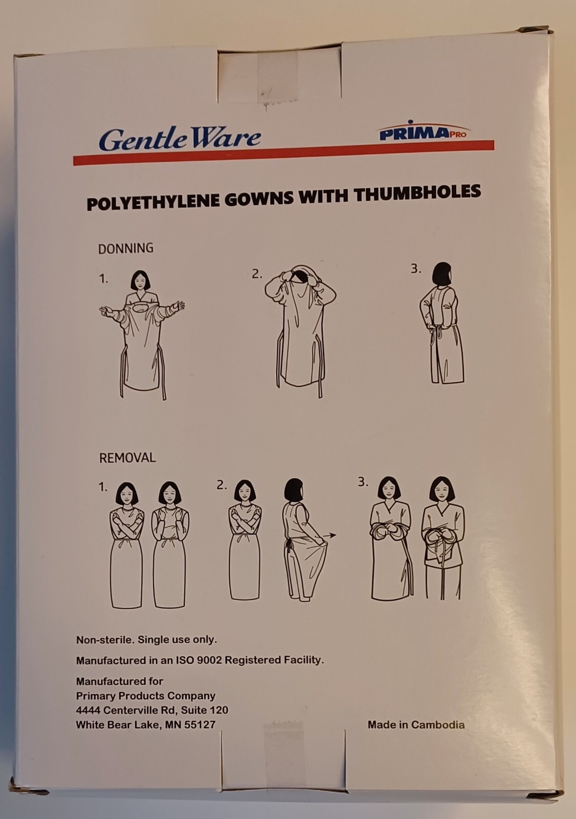 Isolation Gown with Thumb Loops 75 PCS per Case Blue Medical Grade Polyethylene