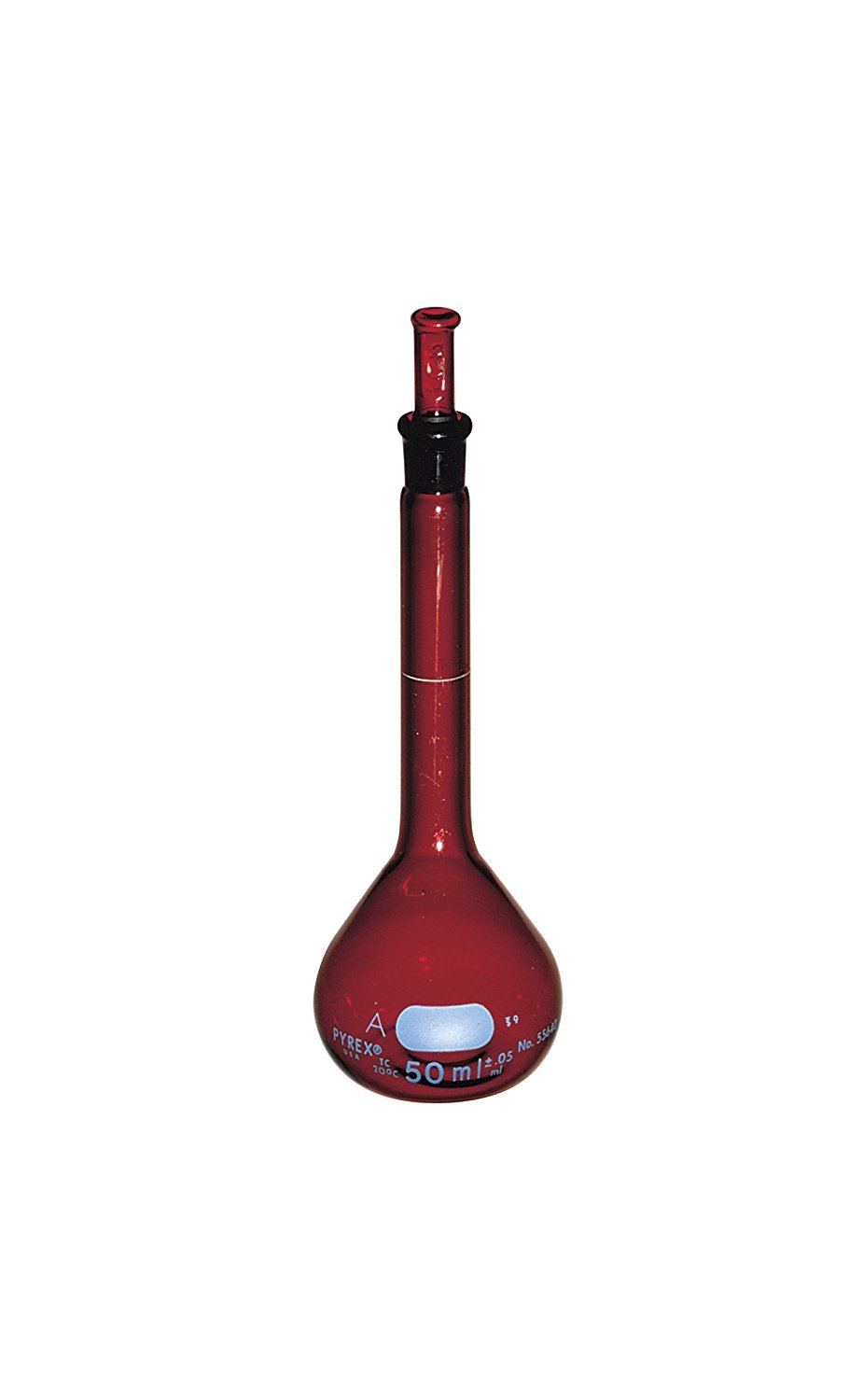 Corning PYREX 55640-50 Low Actinic 50mL Class A Volumetric Flask 12 Pack
