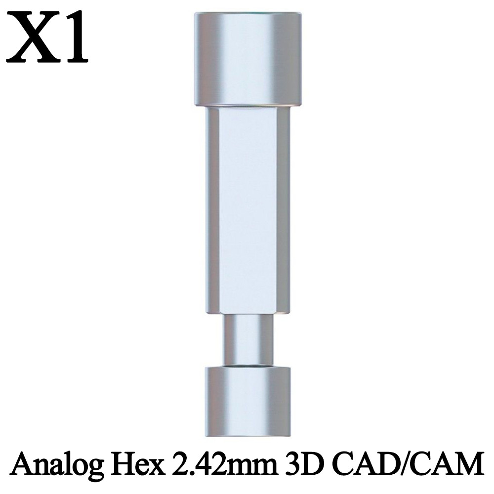1pcs Dental Analog Int Hex Platform 2.42mm Model 3D CAD/CAM Lab Replica Fixture
