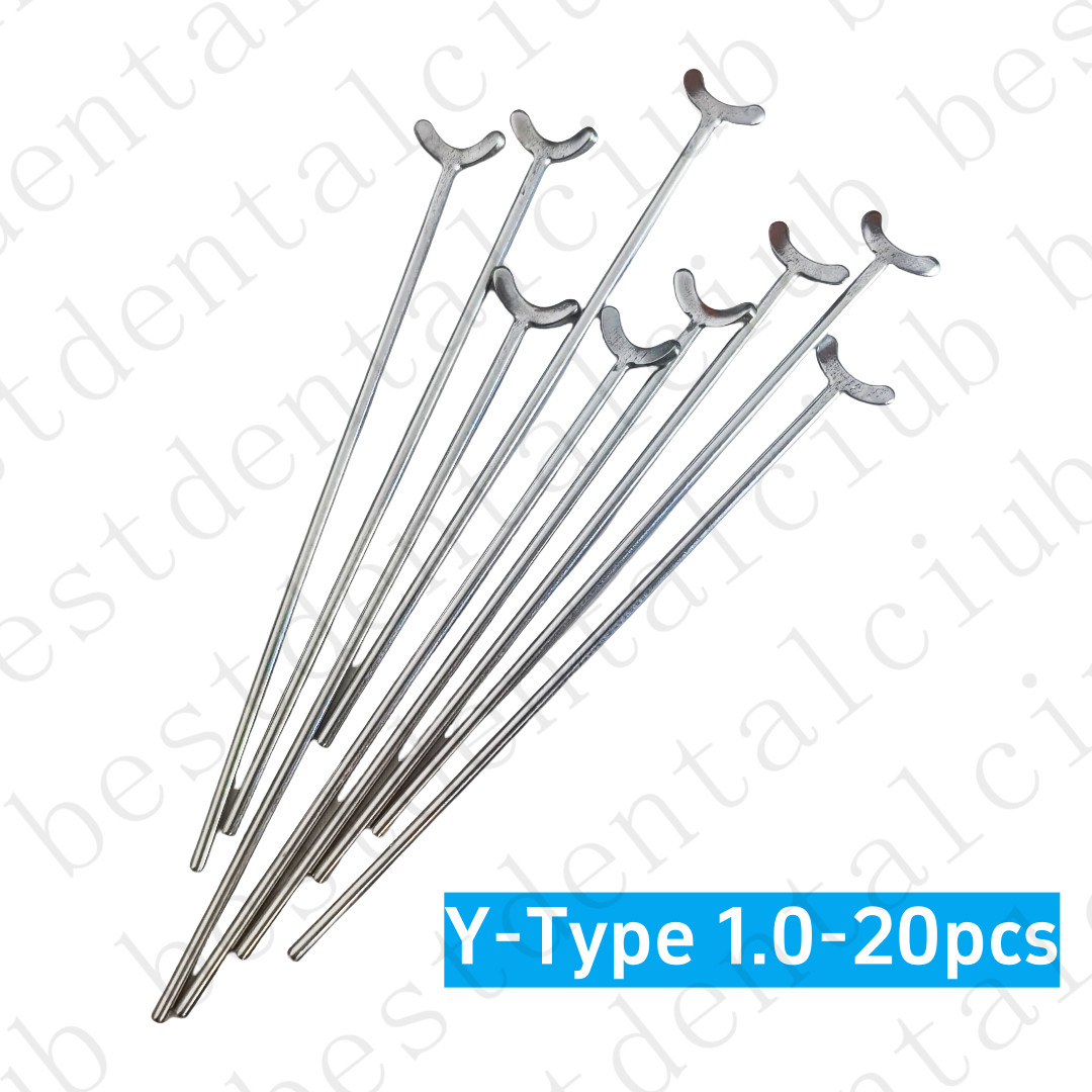 20Pcs 1.0mm Dental Ball Retainer J Clasp Oblique Clasps Bars Y-Type Scheu Style