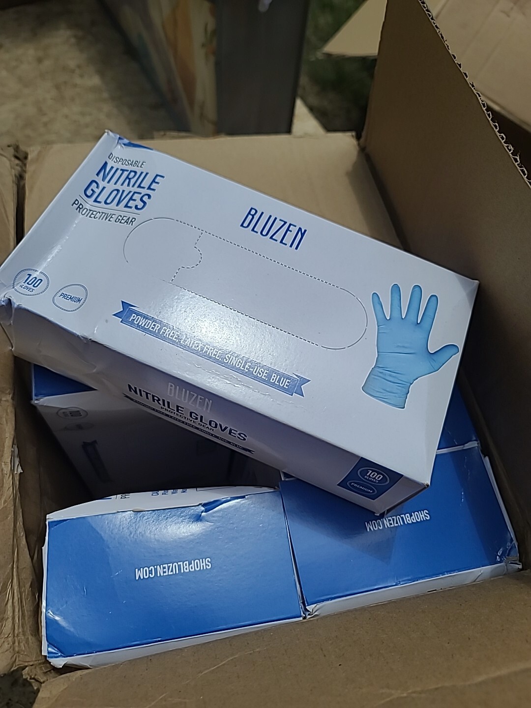 BLUZEN Disposable Nitrile Gloves Premium Extra Strong Powder/ Latex Free 1000 pc