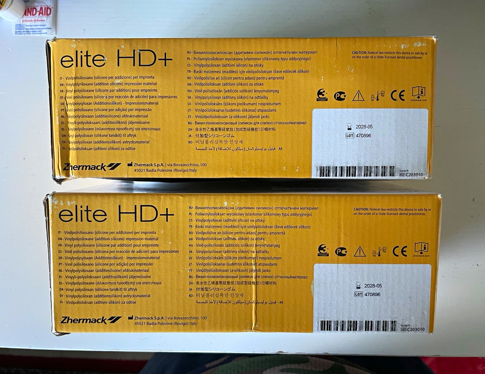 Zhermack Elite HD+ Putty Soft Fast Set A-Silicone Impression 500ml / 2-Pack