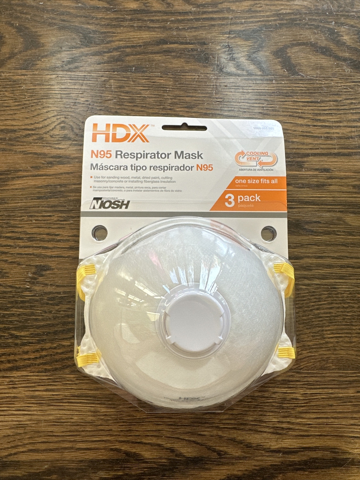 HDX N95 Disposable Respirator Valve Blister (3-Pack)