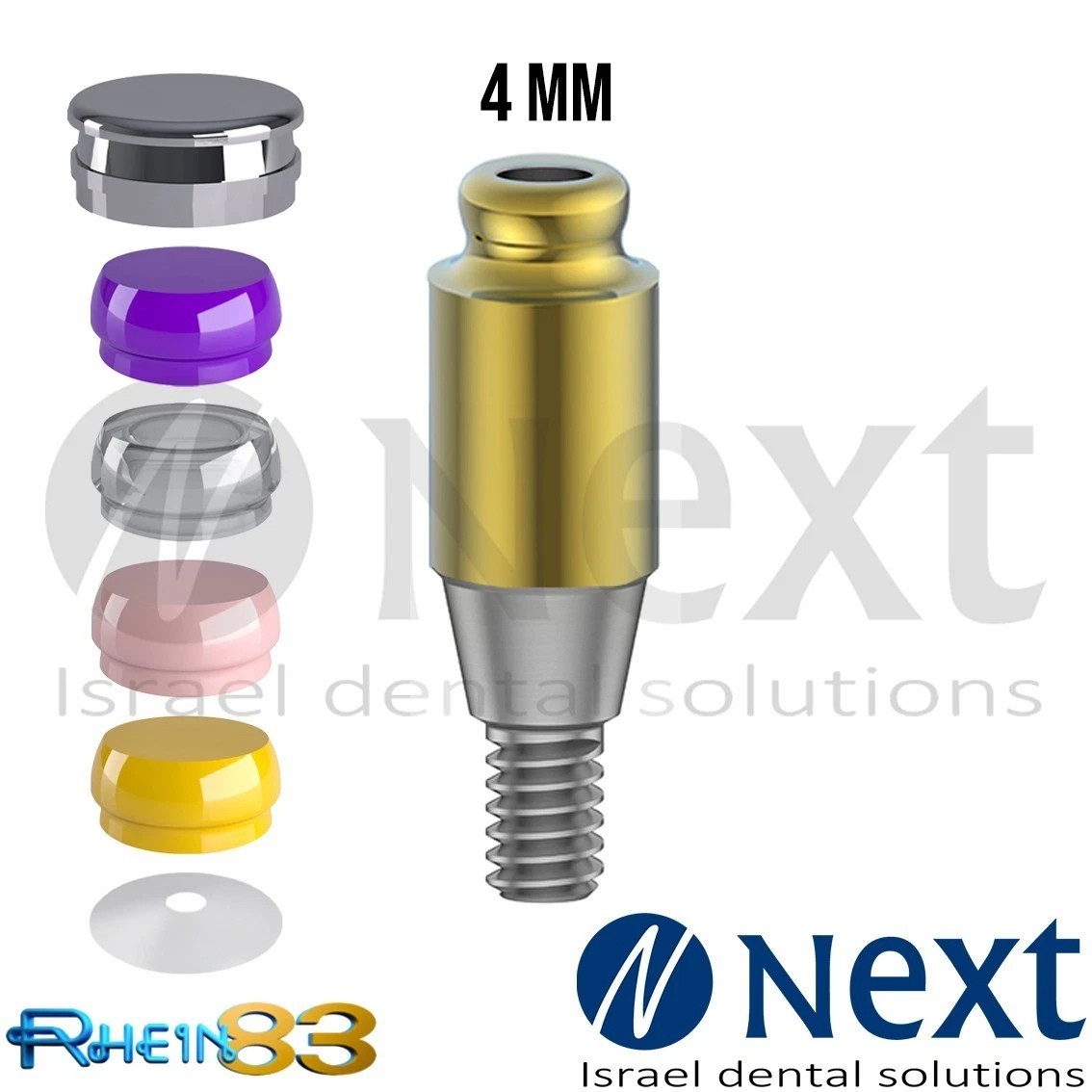 OT Equator abutment 4 mm attachment Hiossen Regular Set RHEIN83 Italy