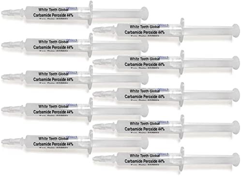 White Teeth Global 10 Syringes (3ml) New Strongest 44% 3.3 Fl Oz (Pack of 1)