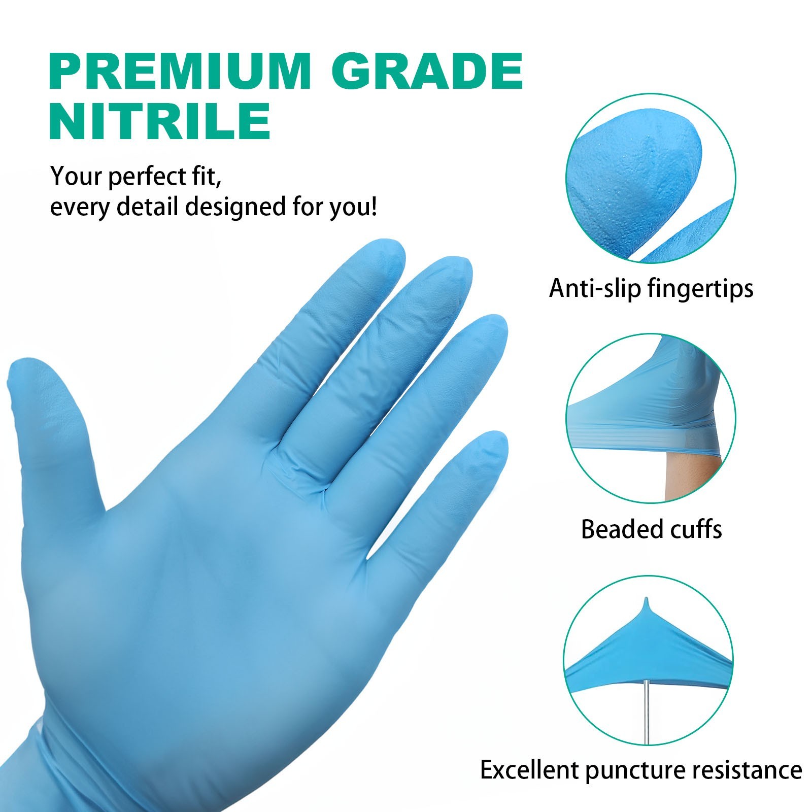 Nitrile Exam Gloves, Powder-Free by Vastmed