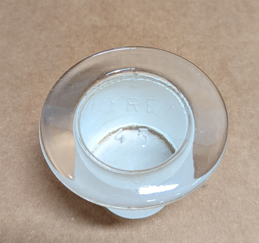 Corning Pyrex Flathead Solid Glass Stopper #45