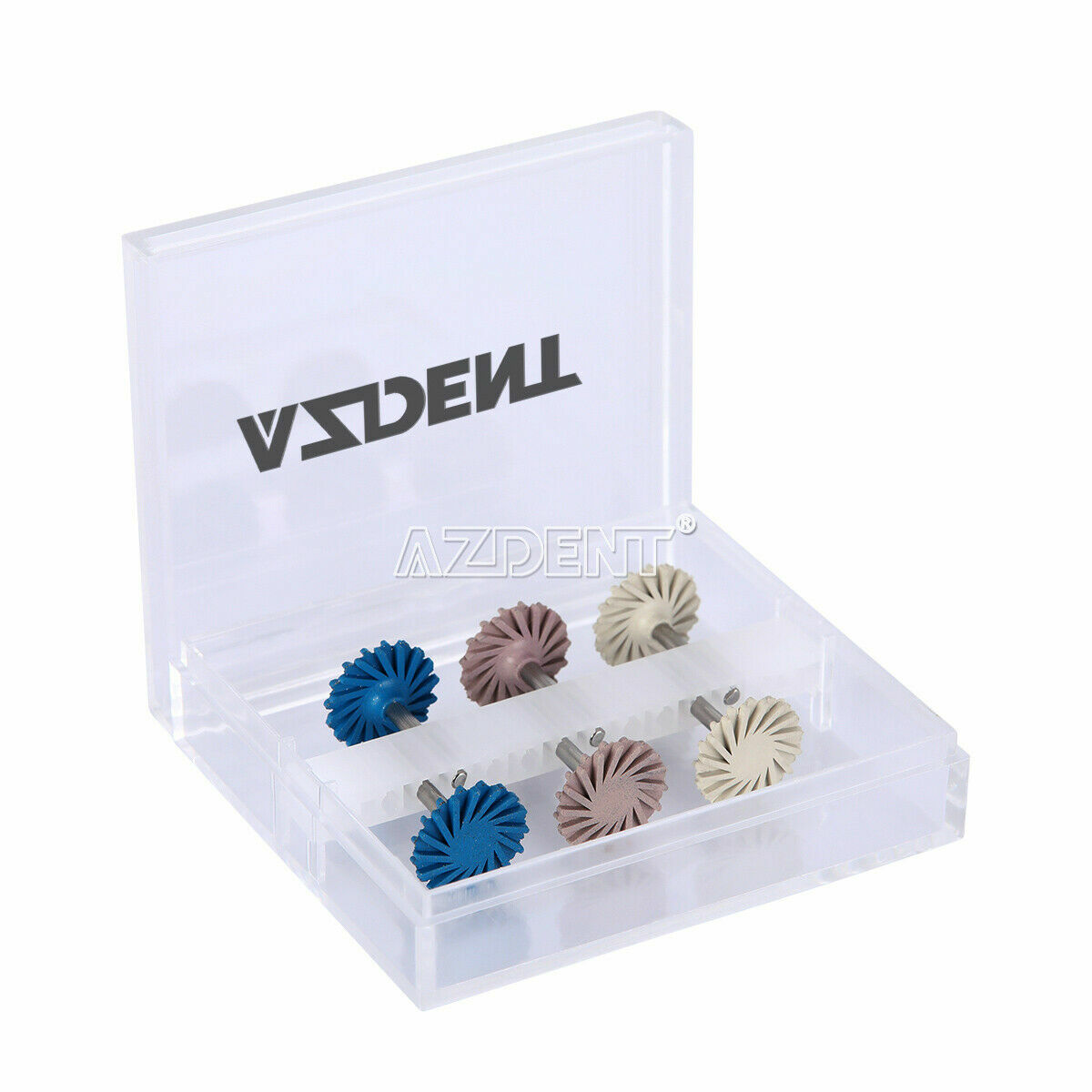 Dental White Stone Polishing Burs Wheels Cups RA/ HP/ FG Rubber Diamond Polisher