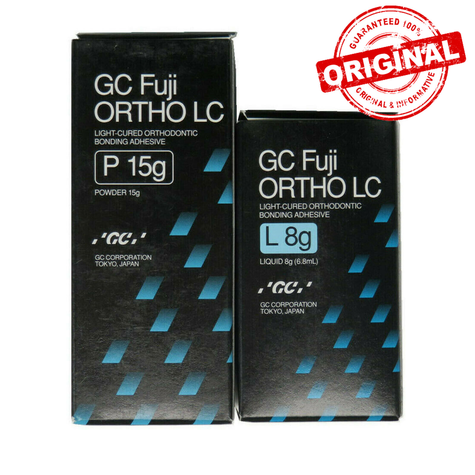 GC Fuji ORTHO LC light-cure Glass Ionomer Cement liquid 8g Power 15g CE