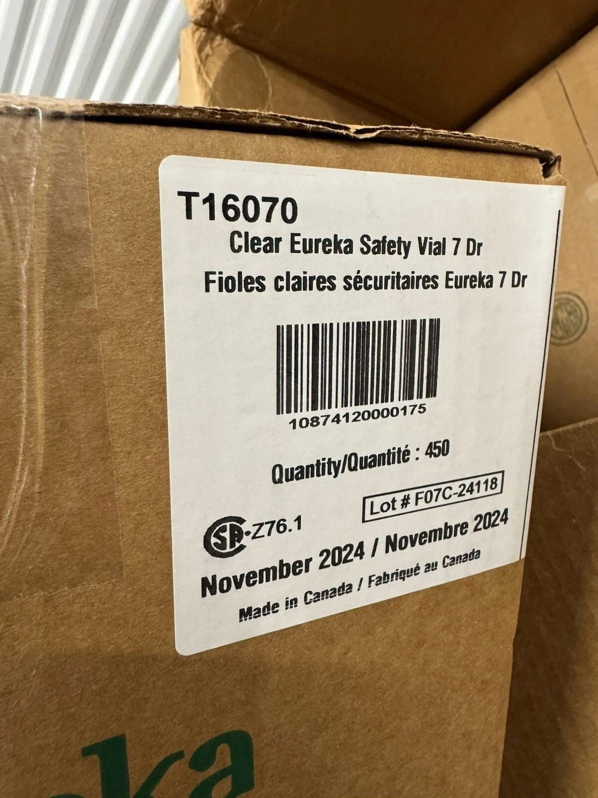 7dr Eureka Snap Safe Clear Safety Vial – CSA Approved Recyclable Poly