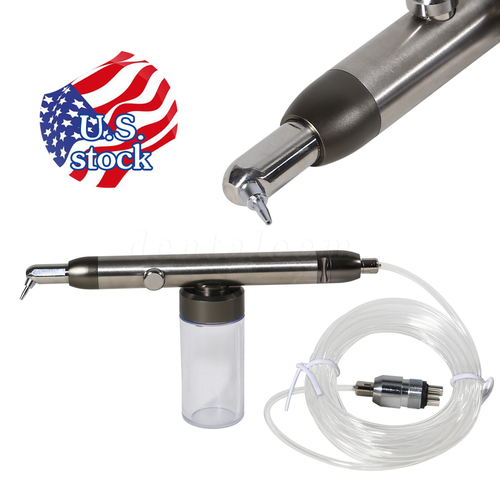 Dental Aluminum Oxide Micro blaster Air Abrasion Microetcher Sandblaster 4Holes