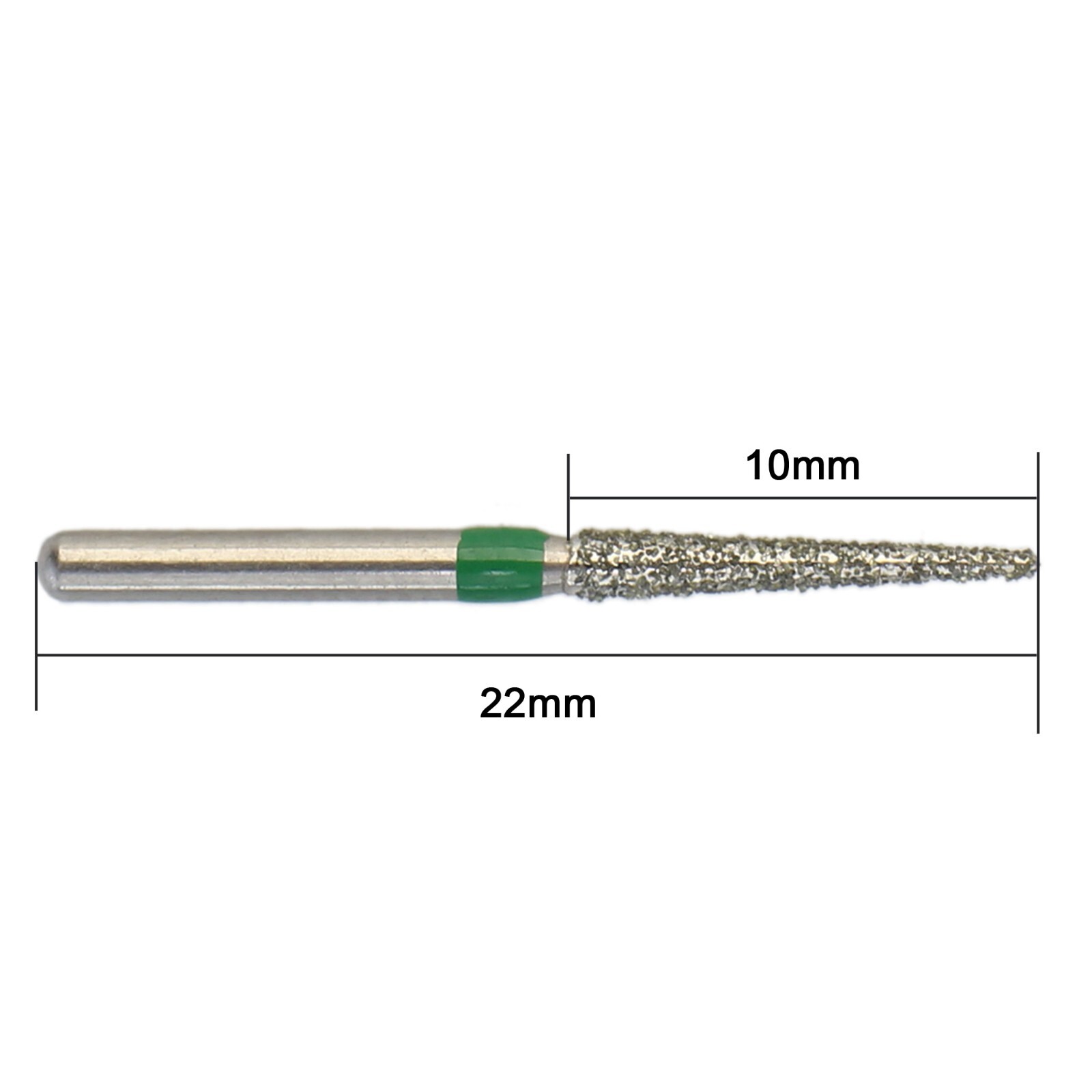 Dental Diamond Burs FG Taper Flat End TR-11C Coarse Grit Green for High Speed