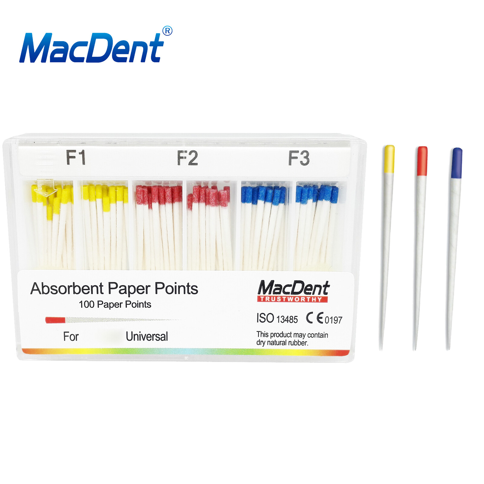 MacDent Dental Endodontic Gutta Percha / Absorbent Paper Points Tips Obturating