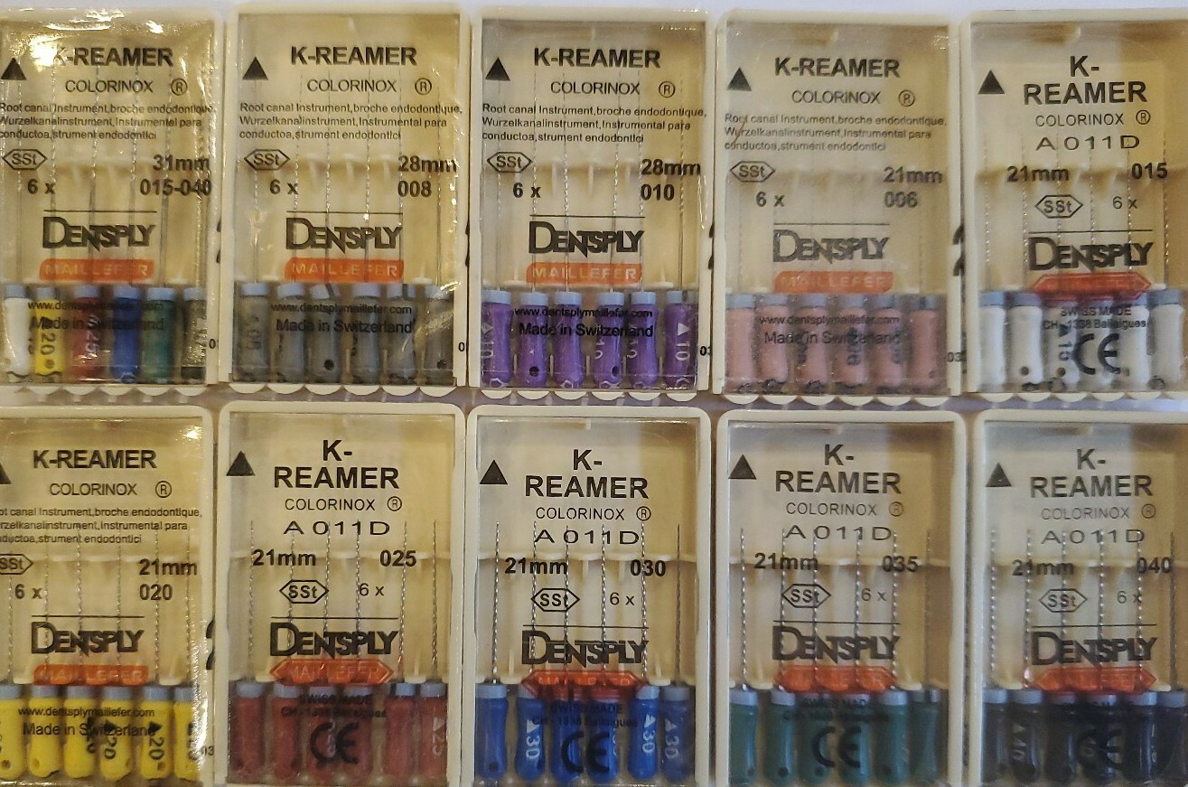 Dentsply Maillefer K-Reamer Endodontic Dental Files 10 Packs any size 21 mm