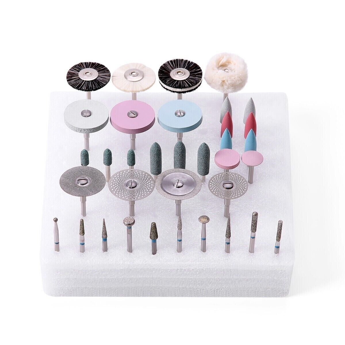 Dental Lab Composite Polishing Burs Kit Ceramics Disc Burs 35 Pcs/12 Pcs Brushes