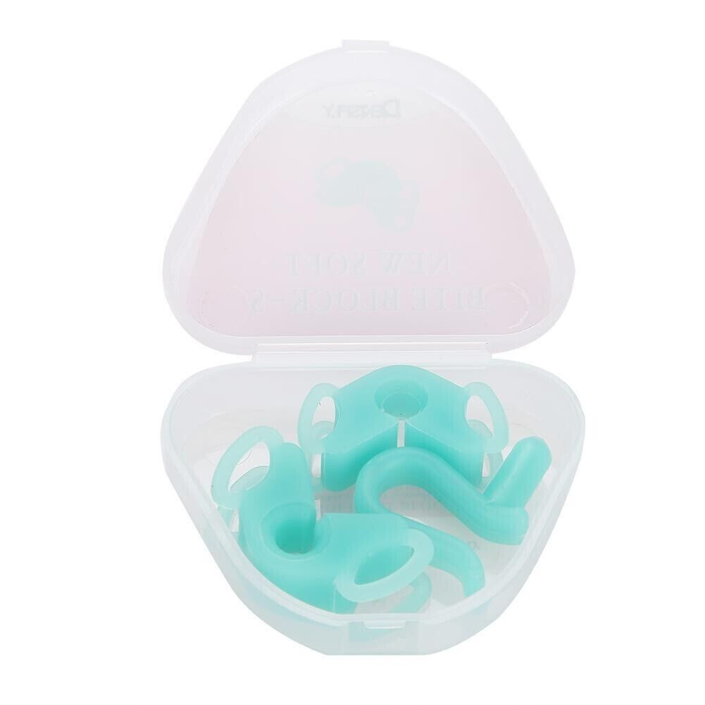 3 Pcs/Set Dental Silicone Bite Block Mouth Prop Autoclave 135 ℃ Sterilize Blue