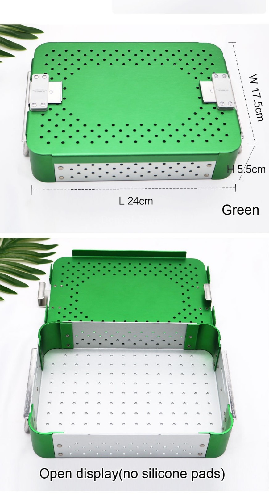 Surgical Sterilization Tray Box Aluminum Alloy Disinfection case Box Instrument