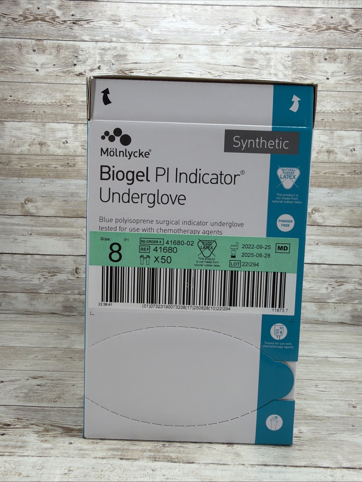 Biogel PI Indicator Surgical Underglove 1 CASE Molnlycke Blue Size: 8 *See Date*