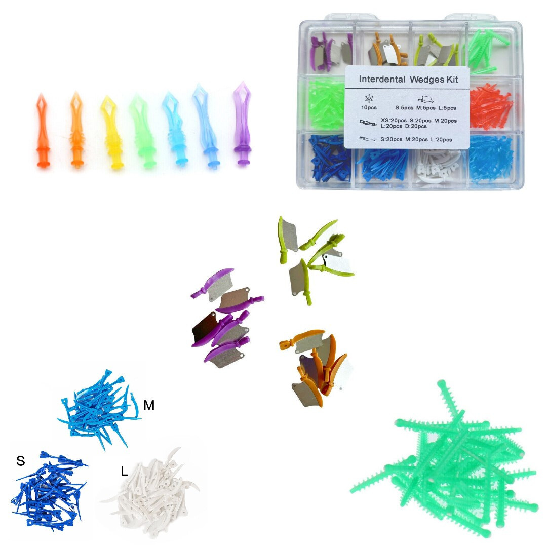 3 Kit Interdental Wedges Kit Sectional Adaptive/Tulwar/Diamond/Matrix Blade Type
