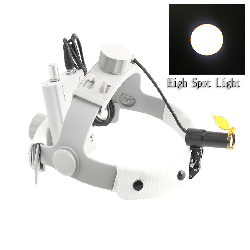 5W Headband Dental LED Headlight Lamp with Filter and Belt Clip Clear Spot White