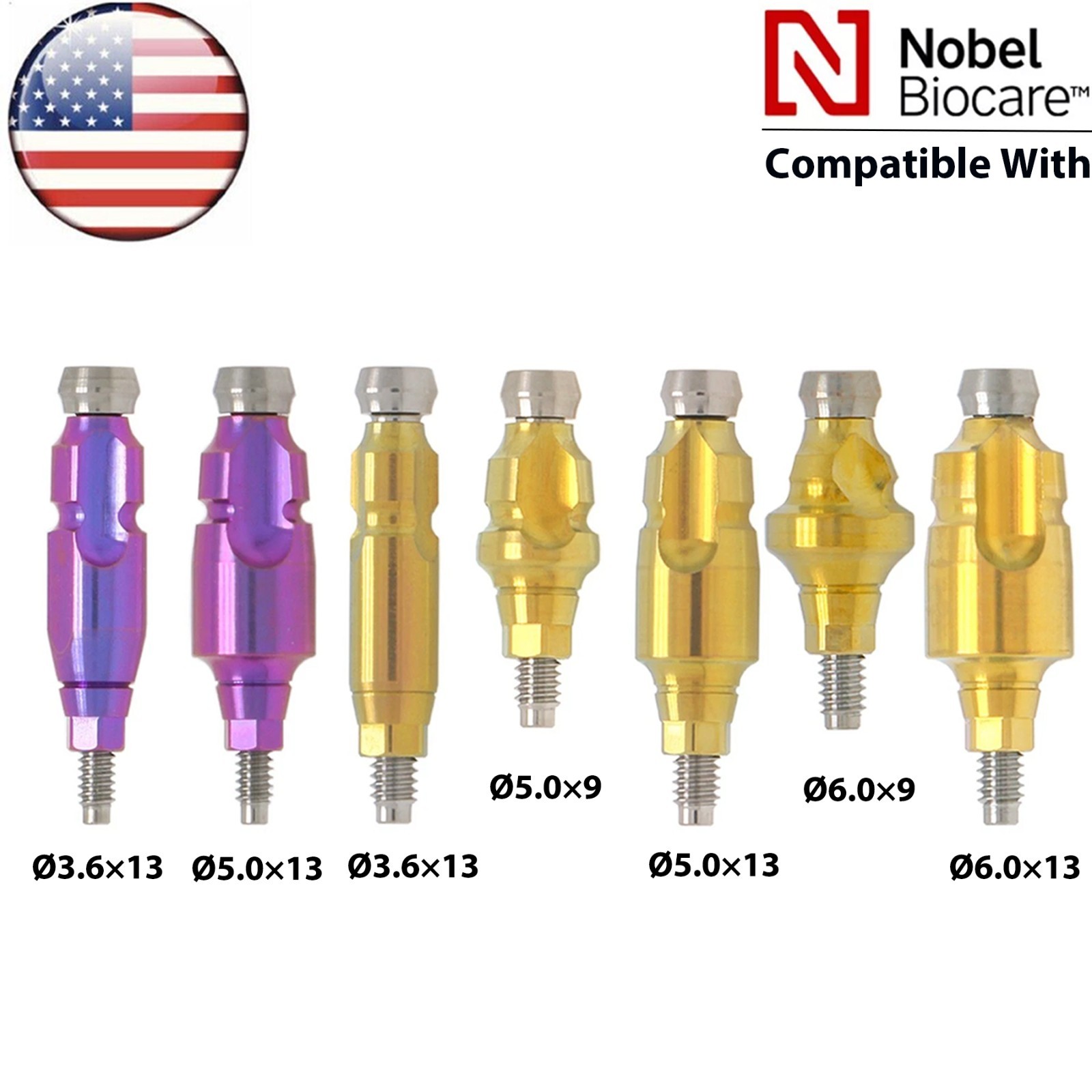 US Dental Impression Transfer Coping Open Close Tray RP/NP Lab Analog Fits Nobel