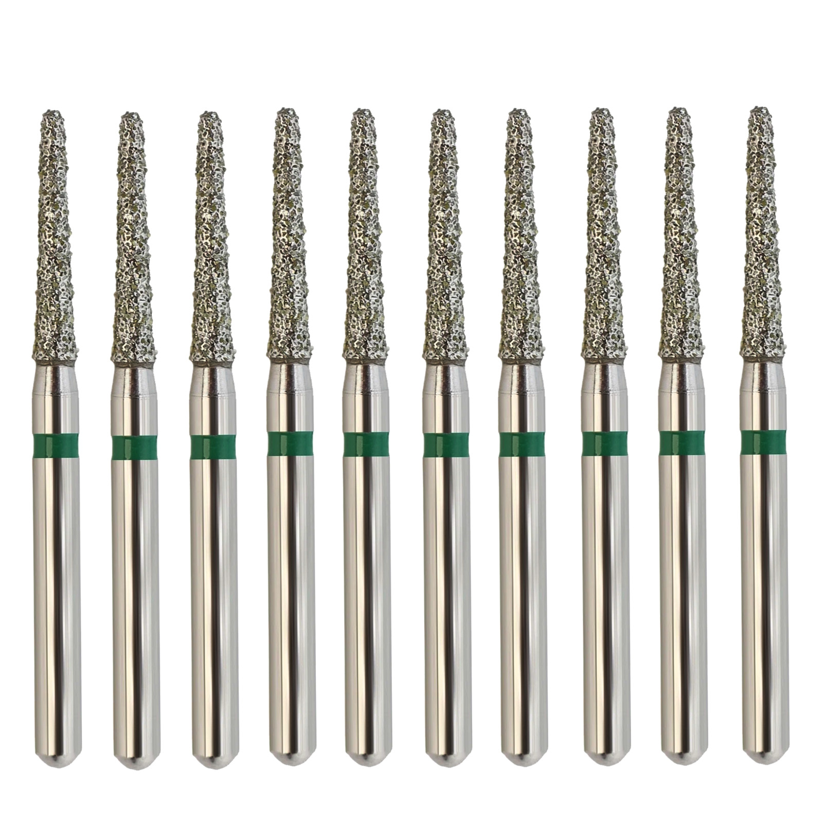 Dental Diamond Burs FG 856/014C Round End Taper Coarse Grit Green Friction Grip