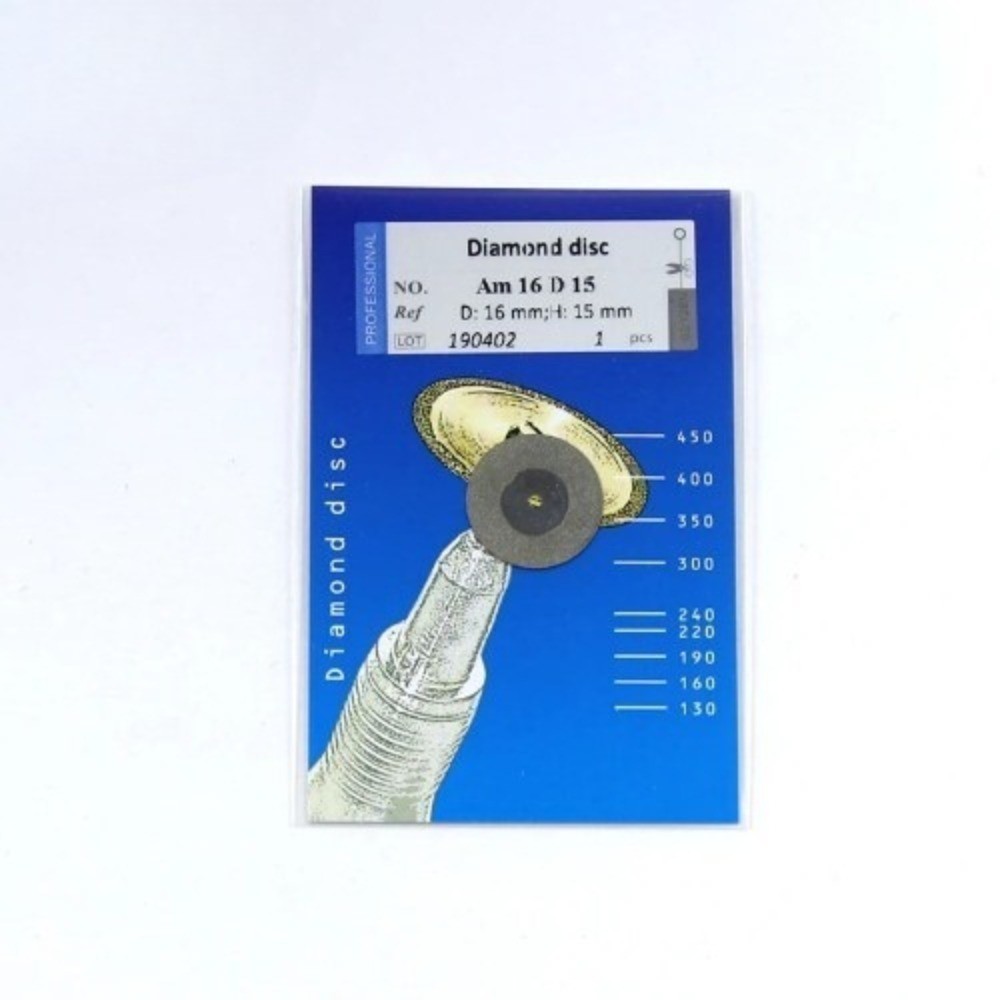 10 Pcs Dental Diamond Disc Extra Thin 0.15mm Double Sided Grind Polish Drill CE