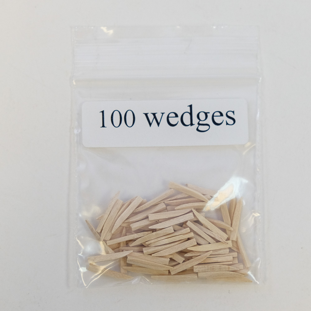 NEW DENTAL DISPOSABLE CURVED CONTOURED WOOD WEDGES NATURAL 100 PK SMALL SIZE