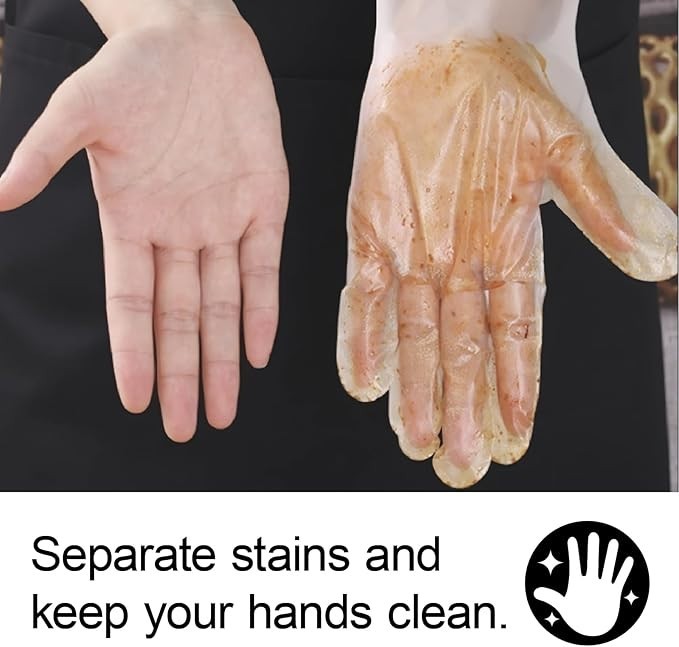 400 Ct Disposable Plastic Gloves – Food Safe Latex Free Powder Free Kitchen Use.