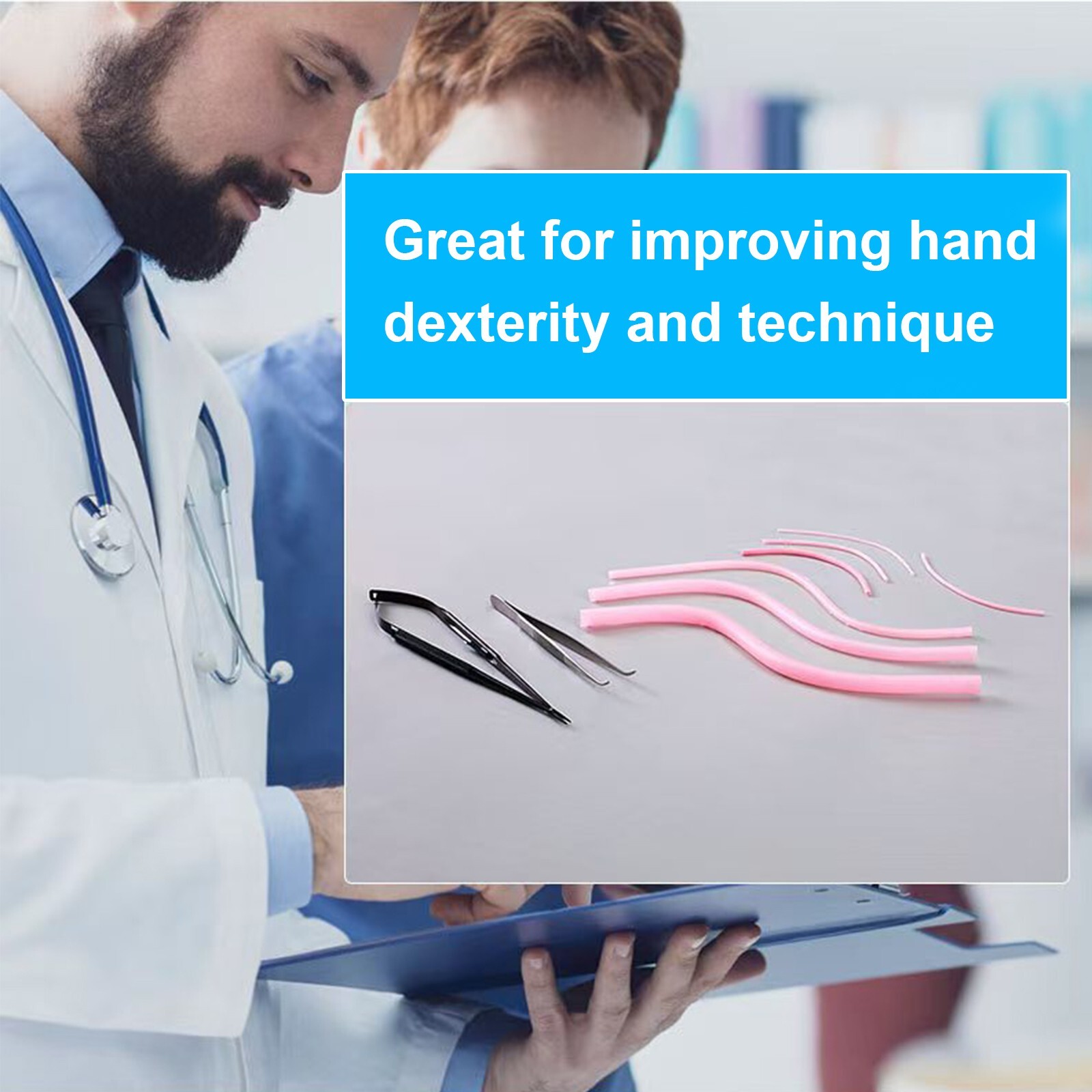 Microvascular Anastomosis Suture Practice Model Multi-Size Vessel Training Kit