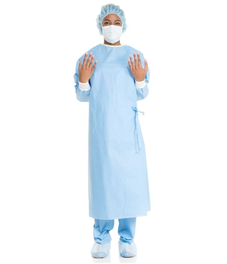 *1-Piece* Halyard Ultra Surgical Gown AAMI Level 3 XX-Long Blue 95131