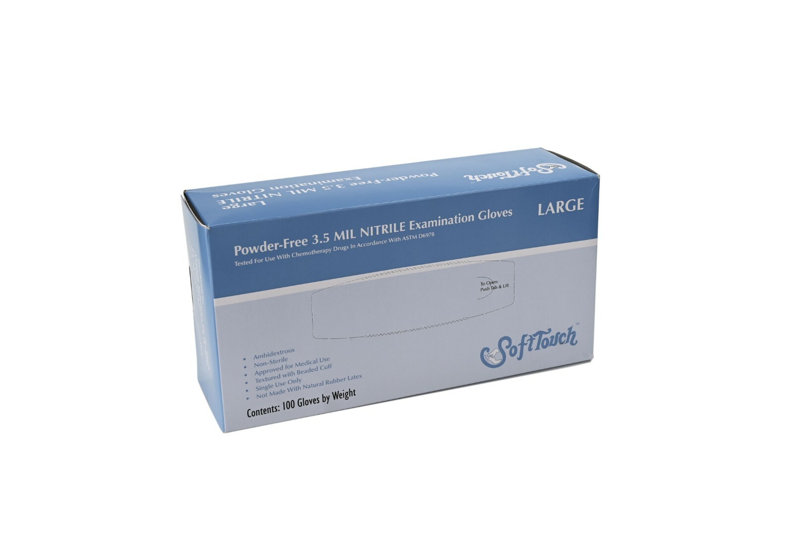 SoftTouch Powder-Free 3.5 Mil Nitrile Exam Gloves