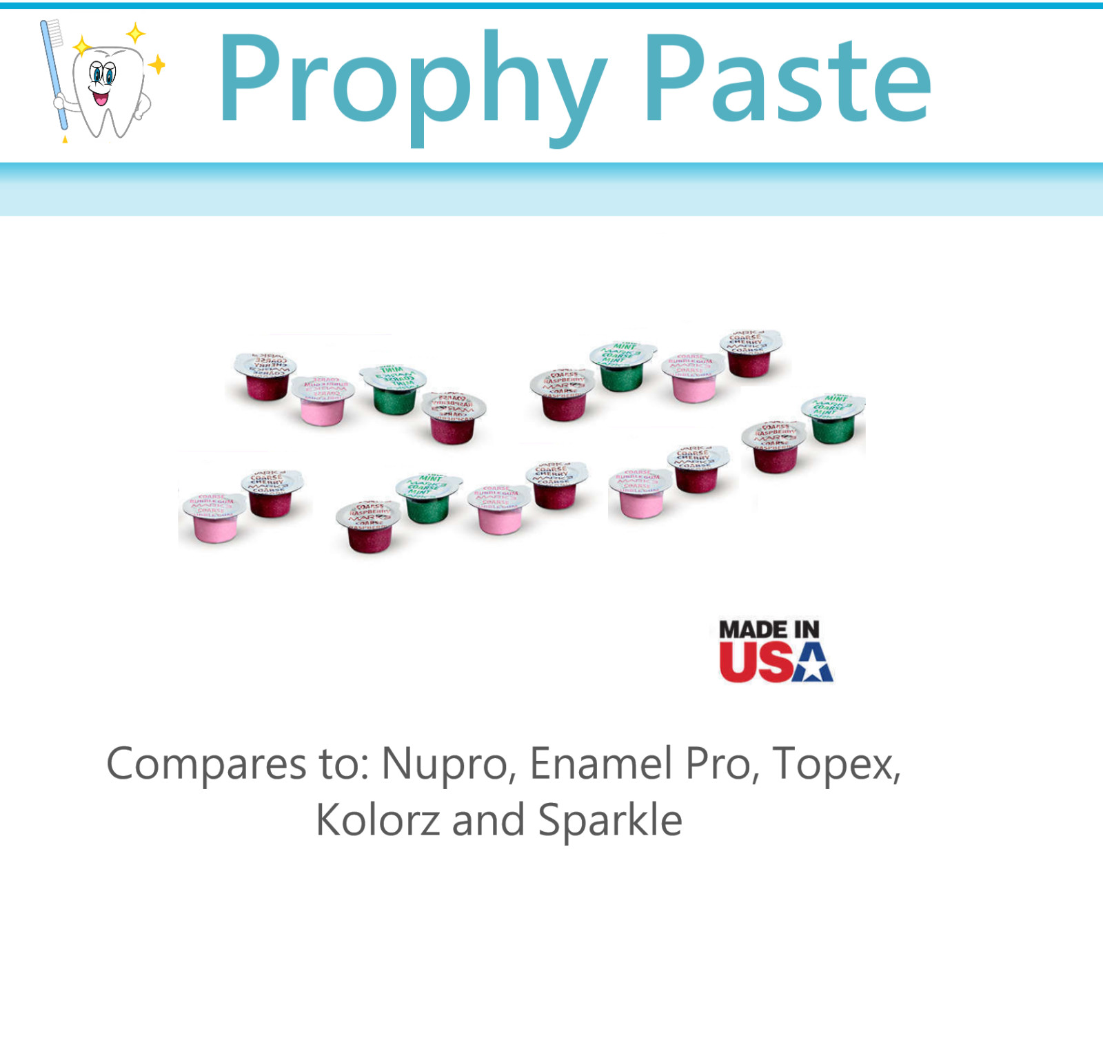 Dental Prophy Paste Up to 400 Prophylaxis Non Splatter Mark3 All types & Flavor