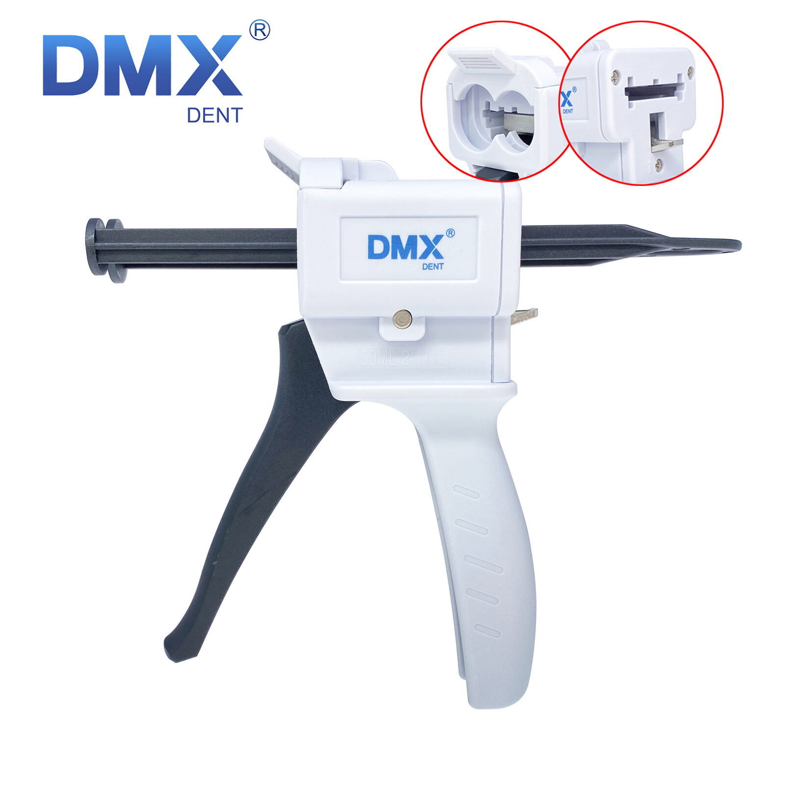 Dental Impression Material Mixing Dispenser Caulking Gun 1:1 /2:1 4:1/10:1 Ratio