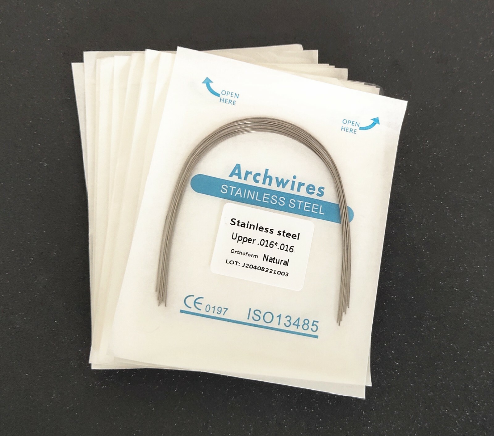 Dental Orthodontic Wire Rectangular Stainless Steel Arch Wire Bows Ovoid Form