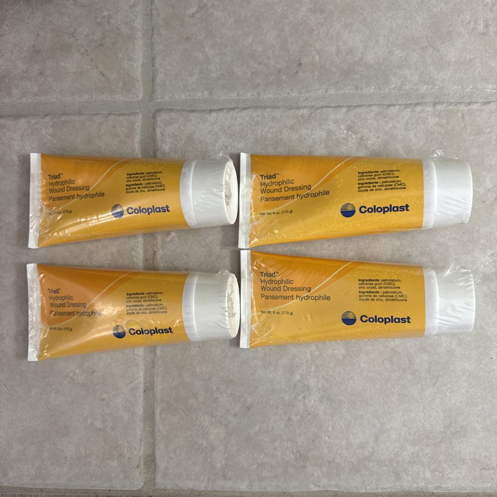 (4) Coloplast Triad Hydrophilic Wound Dressing Paste 6oz (170g)Exp 12/26