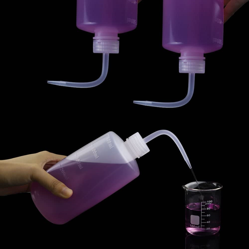 6pcs Lab Squeeze Bottle LDPE 500ml Convenient Dispenser for Various Liquids