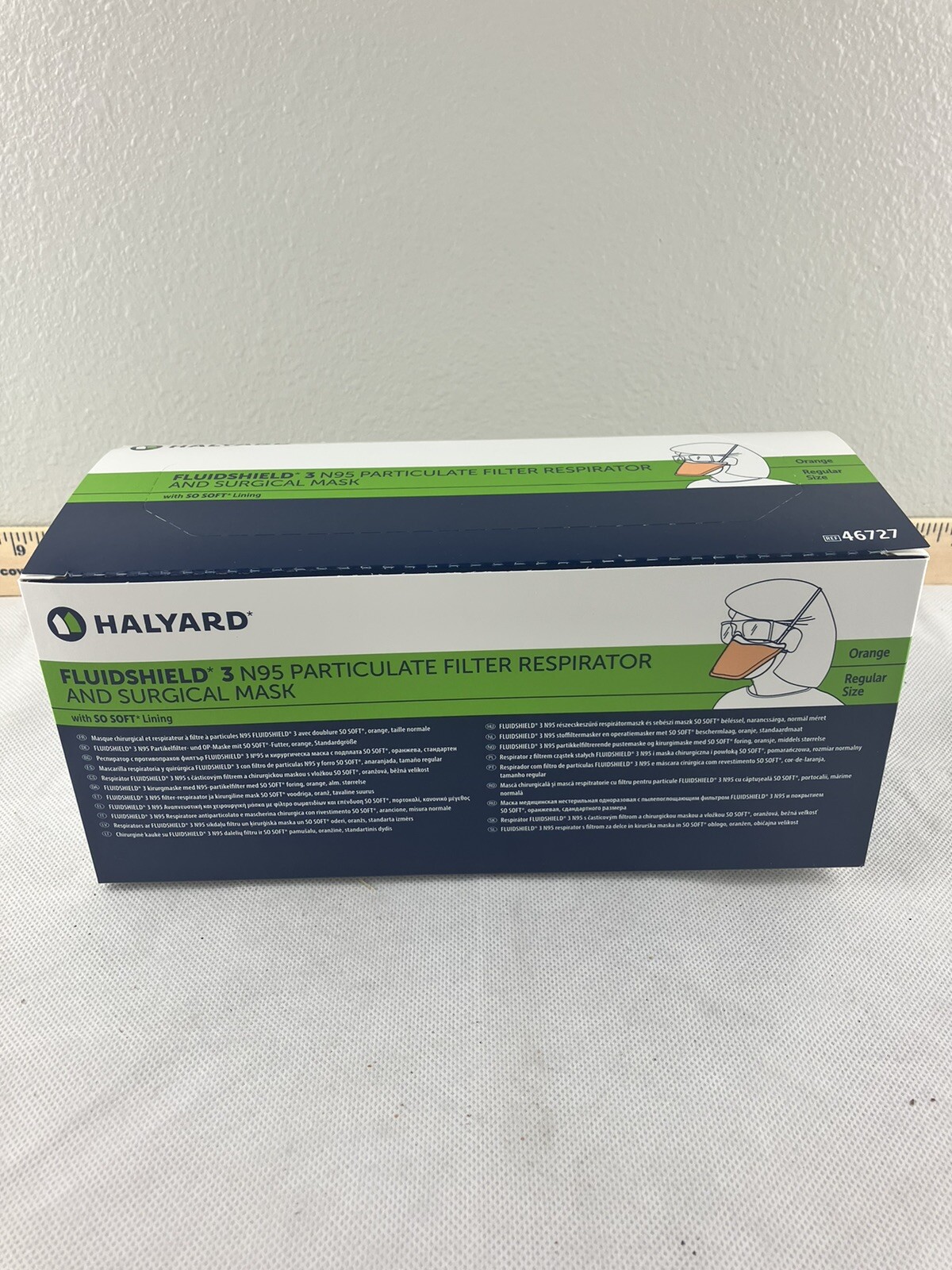 6 x HALYARD FLUIDSHIELD 3 Surgical Level 3 Regular size 46727 NEW 01/25