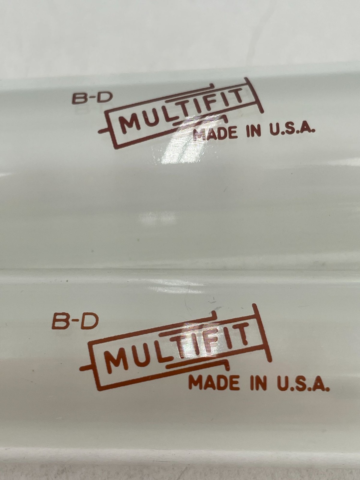B-D Multifit Glass Syringes 50cc & 30cc Made In USA Collectible Medical Tools RE