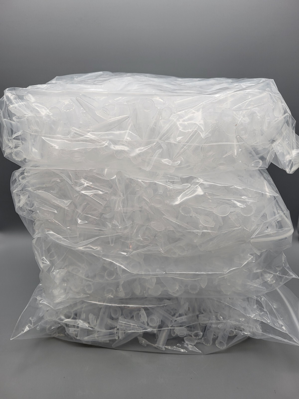1.5ml Graduated Plastic Centrifuge Tubes Vials W/Attached Snap Caps Clear 2000Pc