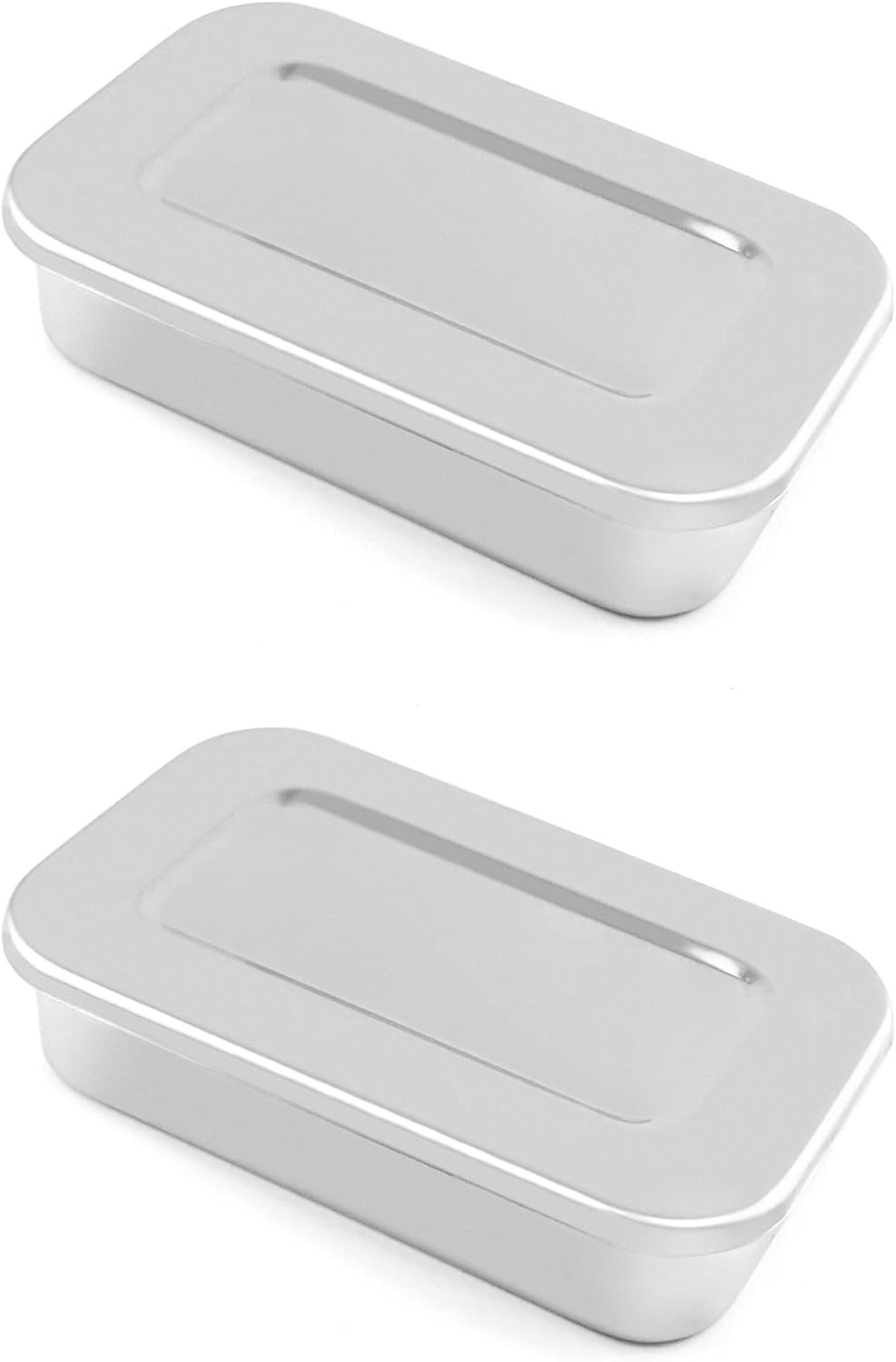 2 Pack 8� Stainless Steel Instrument Sterilization Box W/ Lid Medical Tray Lab