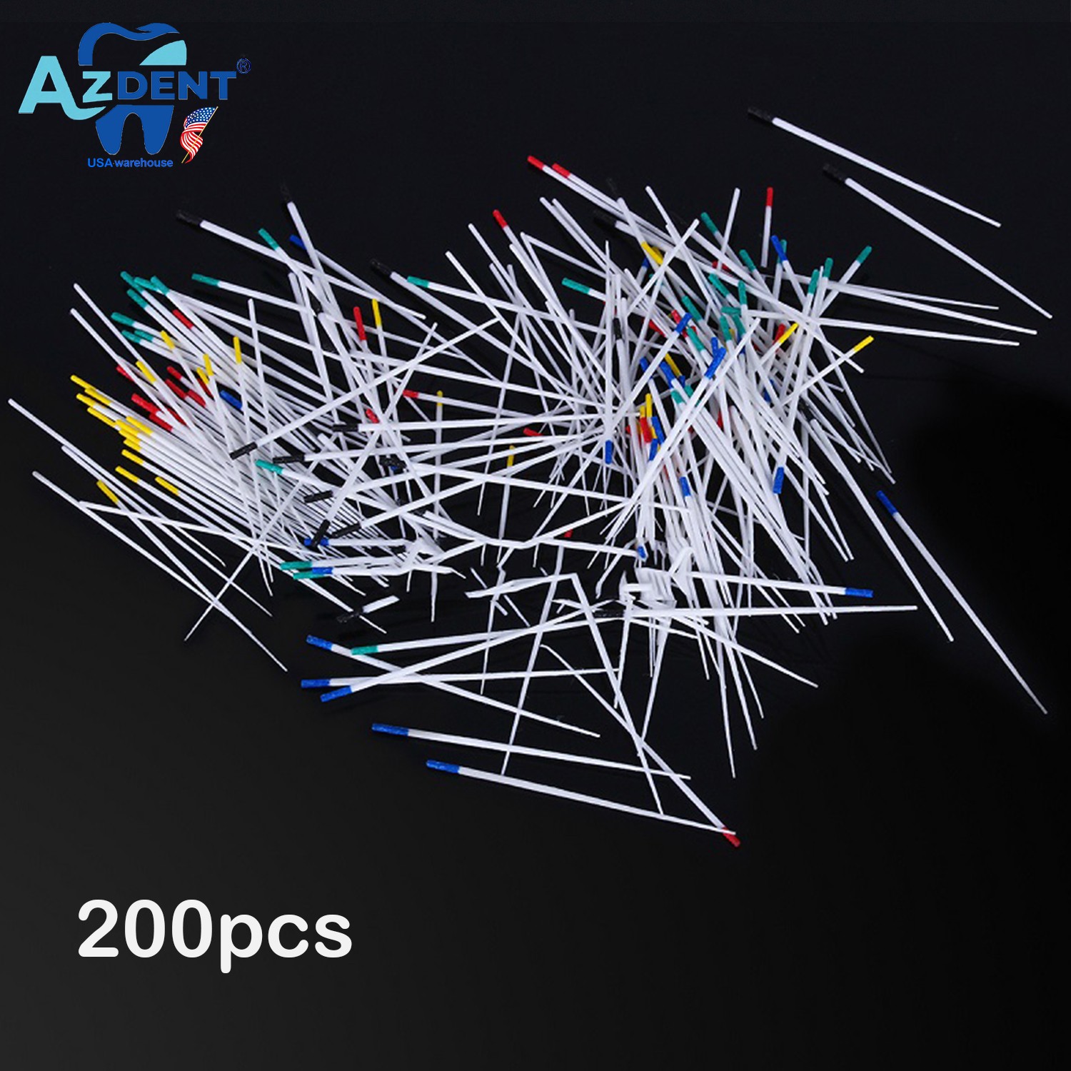 200pcs Dental Endodontic Absorbent Paper Points Endo Root Canal PP 0.02 15-40#